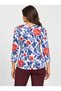 Women's Crew Neck Viscose Casual-Chic Plus-Size Blouse with Curve Pattern - 2