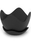 Tulip Wave Plant Pot with Saucer and Drainage Holes, Petal Rim Flower Pot for Succulents, 16 x 12 cm