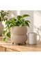 Ribbed Bubble Planter with Legs, 8.8 cm Opening, Beige - 2
