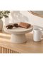 Ribbed Pedestal Tray with Hidden Twist-Lock Compartment 24 cm, Beige - 2