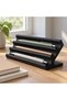 Modern Pen Display Stand 15 cm, Black, Minimalist Tiered Desk Pen Holder for Fountain Pens - 3