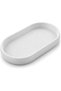 Eyeglasses Tray, Oval Sunglasses and Glasses Holder Dish with Textured Non-Slip Base, White