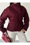 Arven high neck, belted, short, linered kaşe coat, black, brown. - 6