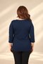 Women's Blouse with Piped Detail, Button Details, Embroidered Sleeves, and Stretch Fabric Viscose—Plus Size - 4