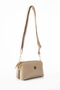 Women's Mini Shoulder Bag and Crossbody Bag, Soft, Casual, with 3 Zippered Compartments - 4