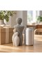 Father and Children Figurine 16.8 cm, Modern Ribbed Dad with Kids Statue, Husband or Grandpa, 2C - 3