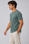 Men's 100% Cotton Crew Neck Regular Fit Basic T-Shirt, Matte Green - 3