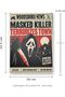 Horror Newspaper Wall Art, Ghost Mask Killer, 3D Printed Retro Front Page Plaque for Horror Fan Room - 6