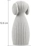 Minimalist Dog Figurine 12.6 cm, Ribbed Modern Statue with Floppy Ears, Home Decor ) - 6