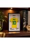 Pele Brazil No. 10 Collectible Jersey Frame, 23 x 15 cm, Premium Football Decor for Desk & Shelf - 2