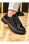 ZRK-X24 Premium Black Patent Leather Vegan Men's Classic Casual Shoes with Platform Soles - 4