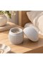 Mushroom Trinket Box 7 cm, Ribbed Decorative Container with Screw-On Lid for Rings - 3