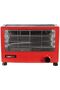 Electric Heater with Mounting Base 2000W, 4 Tubes, Red