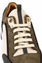 Khaki Beige Suede Men's Lace-Up Sneakers with Suede Accents - 3