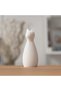 Ribbed Cat Statue 12.4 cm, Modern Minimal Cat Sculpture with Pointed Ears, Shelf and Desk Decor - 8