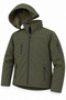 Men's Waterproof Jacket with Fleece Lining and Detachable Hood - Khaki - 3