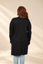 Women's Self-Patterned Diamond Patterned Geometric Patterned Button-Front Plus-Size Tunic Cardigan - 4