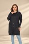 Women's Self-Patterned Diamond Patterned Geometric Patterned Button-Front Plus-Size Tunic Cardigan