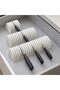 In-Drawer Knife Organiser Set of 3, Knife Holder for Chef, Utility and Paring Knives, 12.2 cm, White - 3