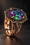 Color-Changing Zultanite Copper Women's Bracelet and Ring Set - 4