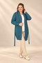 Women's Shawl Collar, Pocket Detail, Knitted Detail, Plus-Size, Stretch Fabric Viscose Knit Cardigan - 3
