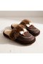 Women's Plush House Slippers Non-Slip Silent Sole Winter Comfortable Slippers