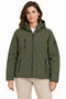Women's Waterproof Softshell Jacket with Fleece Lining, Detachable Hood, and 4 Pockets - Khaki - 4