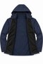 Men's Waterproof Jacket with Fleece Lining and Detachable Hood - Navy Blue - 5
