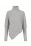 Fisherman's Collar Diagonal-Striped Sweater