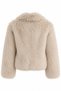 Stone-Colored Faux Fur Coat - 2y9679 - 2