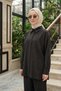 Button-Front Suit with Pants and Pocket Detail, Style 1092, Black - 2
