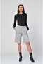 Darted Bermuda Shorts - Gray