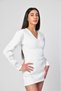 EYYO V-Neck Mini Dress - White-White - L - 4