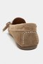 Siena Rome Beige Suede Leather with Tassel Detail, Flat Sole Women's Loafers - 7