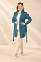 Women's Shawl Collar, Pocket Detail, Knitted Detail, Plus-Size, Stretch Fabric Viscose Knit Cardigan