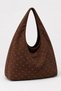 Lumi Women's Hobo-Style Shoulder Bag with a Soft Suede-Look Finish and Studded Detail - 6