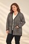 Women's Button-Front, Pocketed, Geometric Patterned Plus-Size Acrylic Cardigan - 3