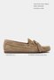 Siena Rome Beige Suede Leather with Tassel Detail, Flat Sole Women's Loafers - 2