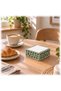 Napkin Holder for Table, Modern Organic Pattern Square Serviette Holder, Sage Green - 4