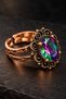 Color-Changing Zultanite Copper Women's Bracelet and Ring Set - 6