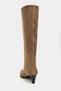 Jolie Rome Beige Suede Genuine Leather Pointed Toe Cone-Heel Women's Boots - 8