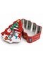 New Year's Christmas Tree-Shaped Metal Gift Box with Lid, Santa Claus Design, Red, 18 cm - 2