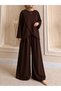 Women's Modest Clothing: Modal Fabric, Cravuze-Style, Crew Neck Tunic Top and Bottom Set - 2