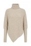 Fisherman's Collar Diagonal-Striped Sweater