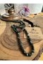 Seraphinite Natural Stone Cube-Cut Necklace - 2