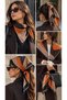 Terracotta Color Patchwork Polka Dot Scarf FLR2011