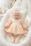 5-Piece Girl Baby Mevlüt Set in a Box: Newborn 3D Rose-Printed Long-Sleeved Hospital Outfit and Holiday Dress Set, 3–6 Months - 4