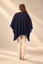 Women's Open-Front Skirt with Ruffled Hem and Poncho - 4