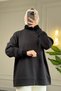 6784 Stylish, Comfortable Women's Long Cotton Sweatshirt with a Crew Neck - 4