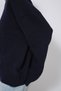 Oversized WOOL SWEATER WITH BOAT NECK, NAVY BLUE - 5